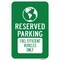 Signmission Reserved Parking Fuel-efficient Vehicles Only, Heavy-Gauge Aluminum, 12" x 18", A-1218-24783 A-1218-24783 - alternate 1